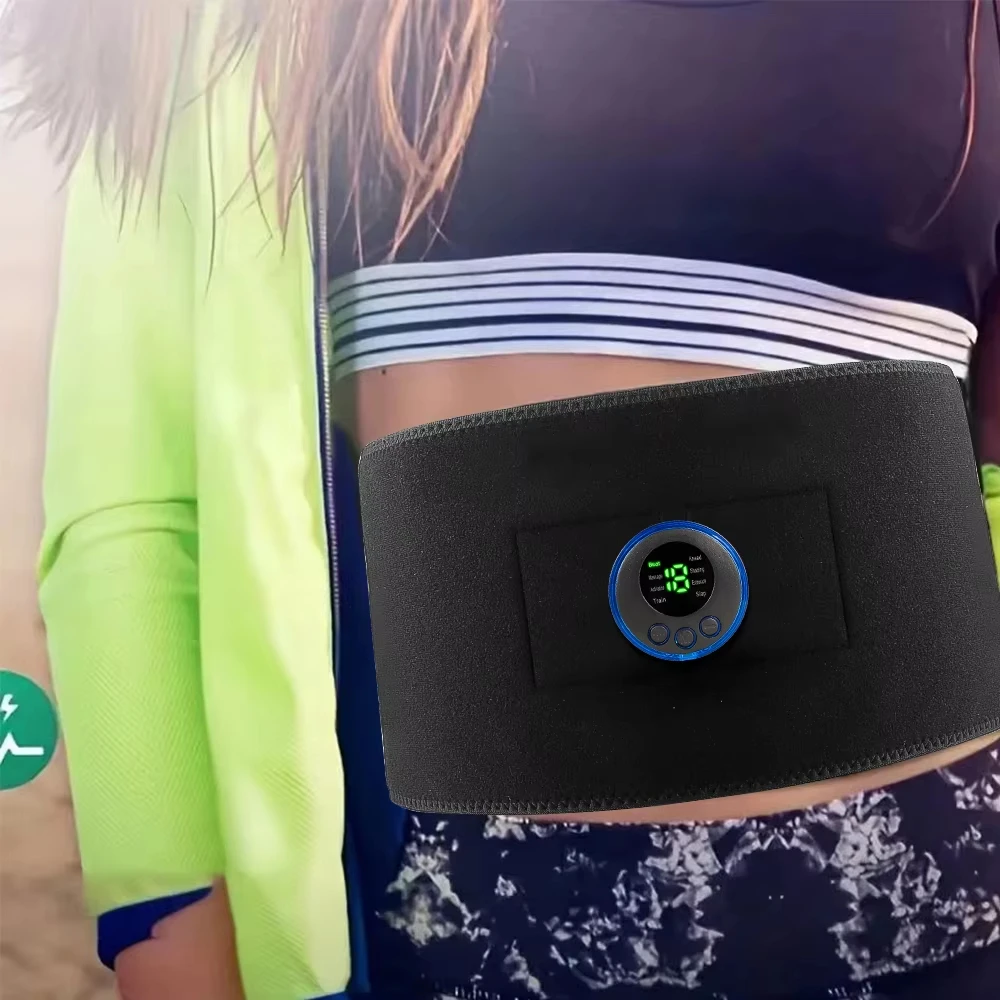 Waist Massager Portable USB Charging Abdominal Toning Belt Electric Arm Hip Leg Trainer Shaping Belt Fitness Massager