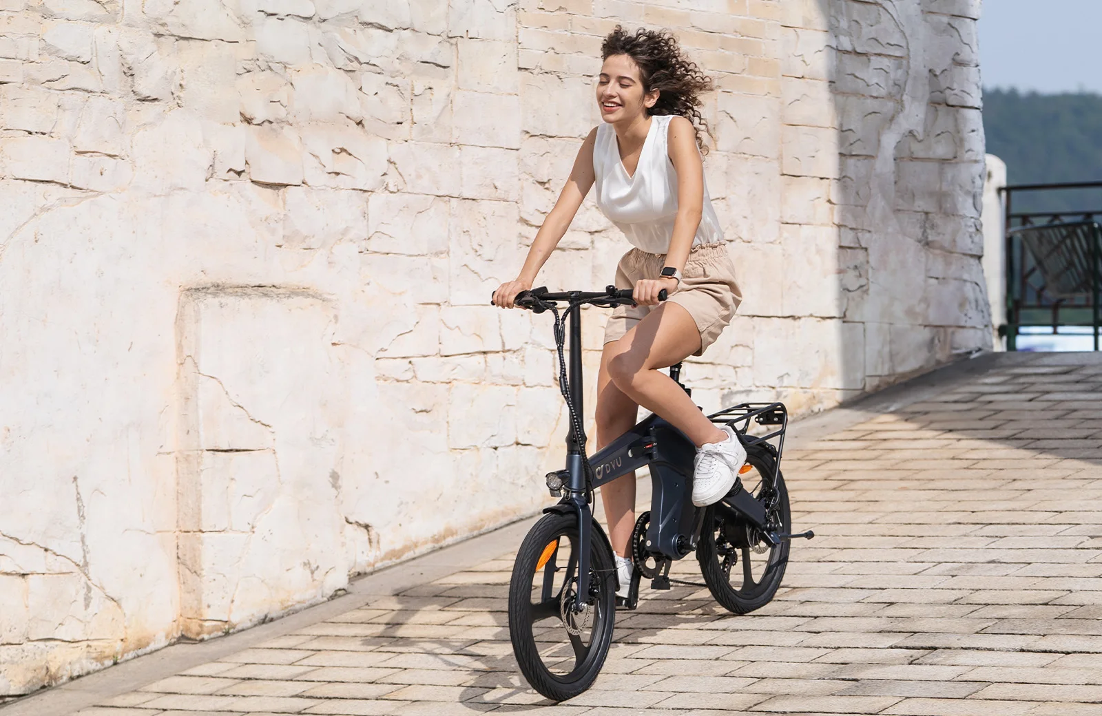 DYU T1 Elektrofahrrad 250W Bürstenloser Motor 36V10AH Lithium-Batterie Magnesiumlegierung E-Bike für Erwachsene 20-Zoll-Reifen Faltbares E-Fahrrad – Detail 16
