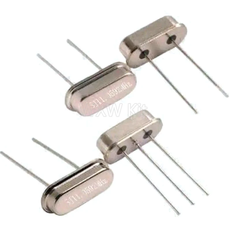 10PCS 4Mhz 6Mhz 8Mhz 12Mhz 16Mhz 20Mhz 24Mhz 32.768K 32.768K Quartz Crystal Resonator Passive Oscillator HC49S 8.000MHZ