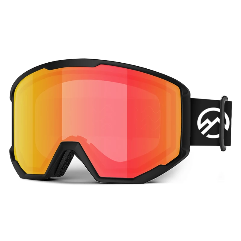 Custom LOGO Anti-Fog Lens Ski Goggles with TPU Frame Ski Glasses Spectacles for Snow Sports Snowboard Goggles OTG Snow Goggles