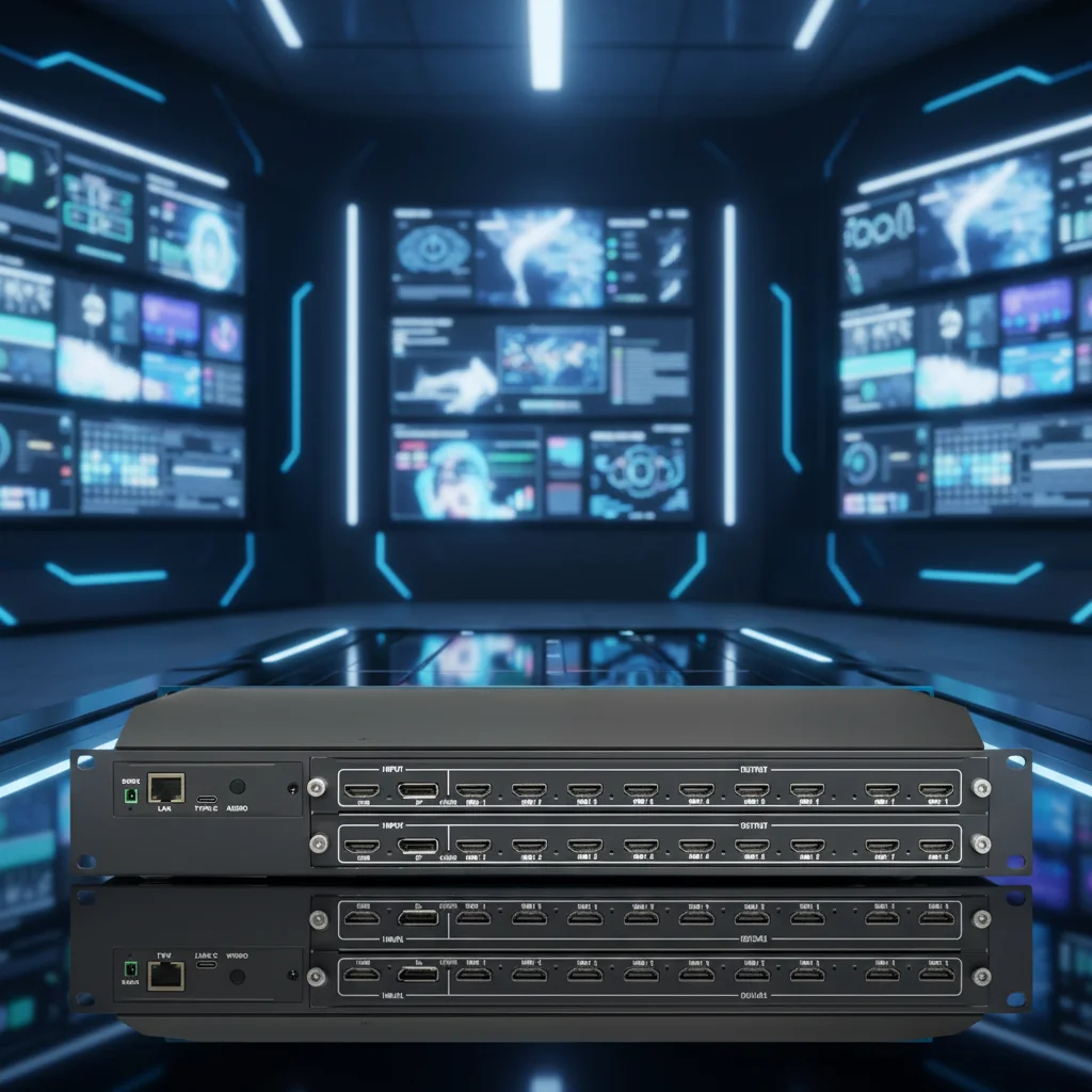 BIT-VWC-218Pro 4K60 1x18 2x9 3x6 Video Wall Controller for Command Center Modular Video Processor Bezel Correction Web Control