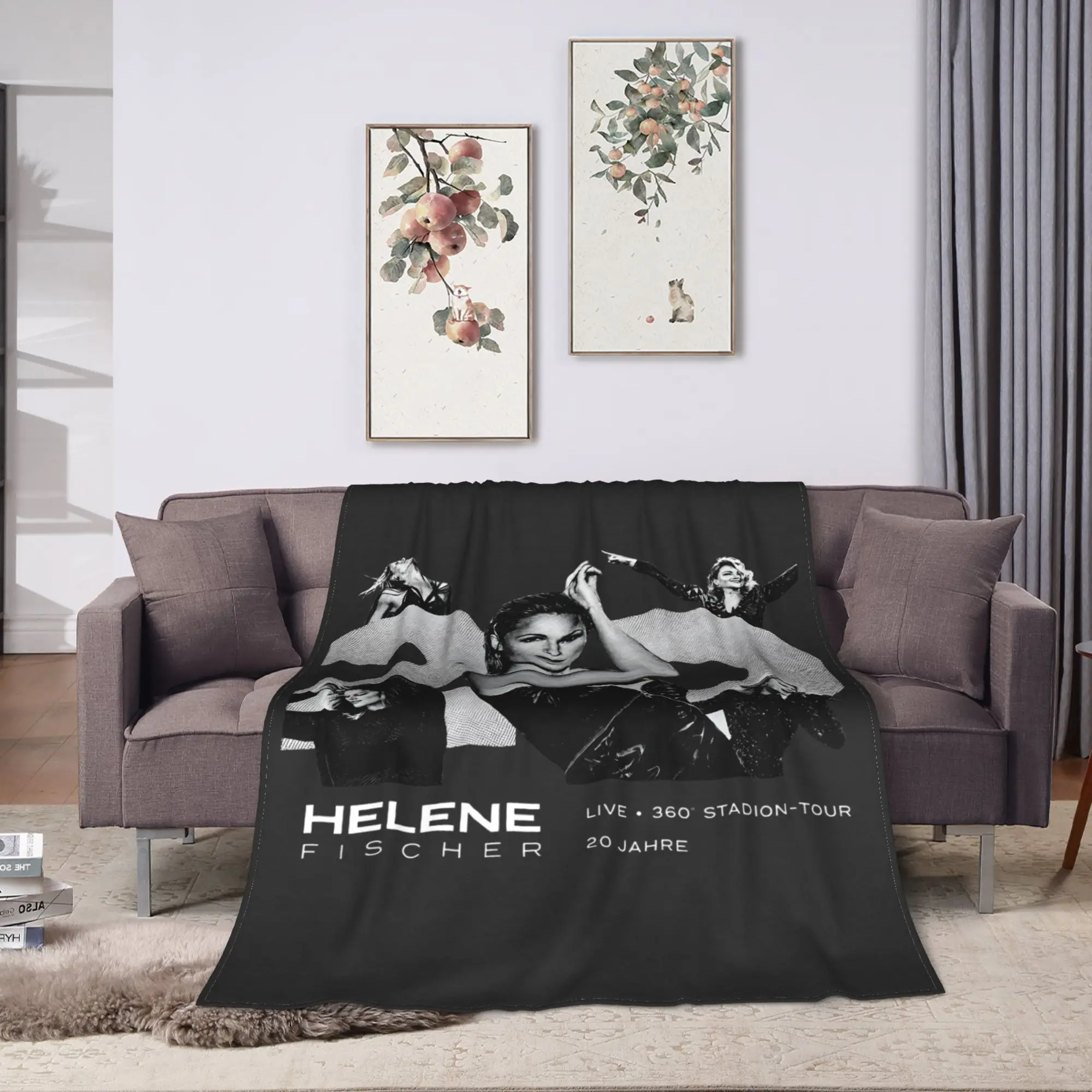 H-Helene Fischer 360° Stadium Tour Blanket Winter  Comfortable Throw Blanket For Adults Home Decor Flannel Bedspread Bed Cover