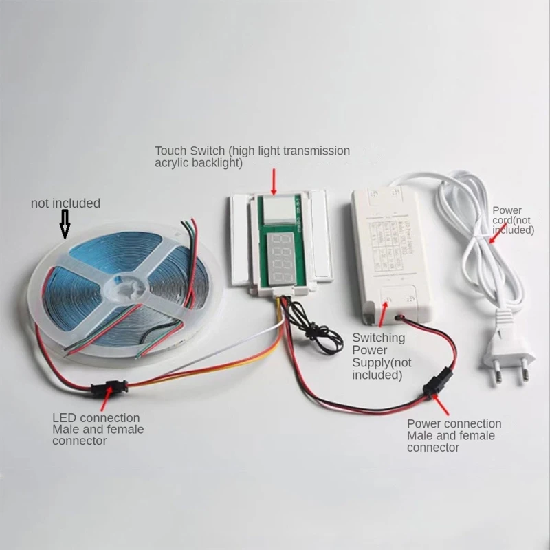 DC12V Single Button LED for Touch for Touch for Vanity Bathroom