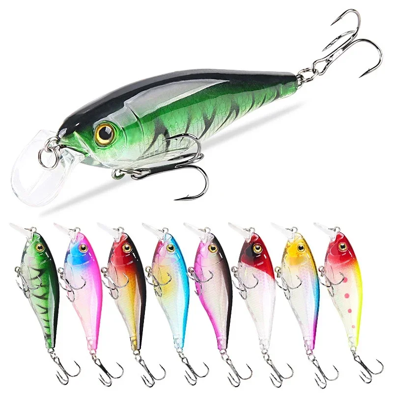 Hot Minnow Fishing Lures 8.7cm 12g Floating swimming High Quality Hard Baits Noise System wobblers For Bass Pike