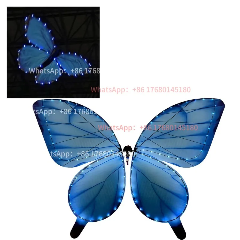 Rechargeable Bionic LED Light Ring Flying Butterfly, RC Flapping‑Wing Prop for Wedding First Dance