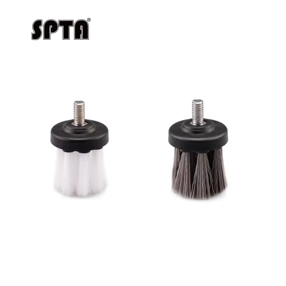 SPTA 1pc 1 inch 30mm Clean Brush Hard Soft Drill Brush Attachment for M6 Thread Mini Polisher