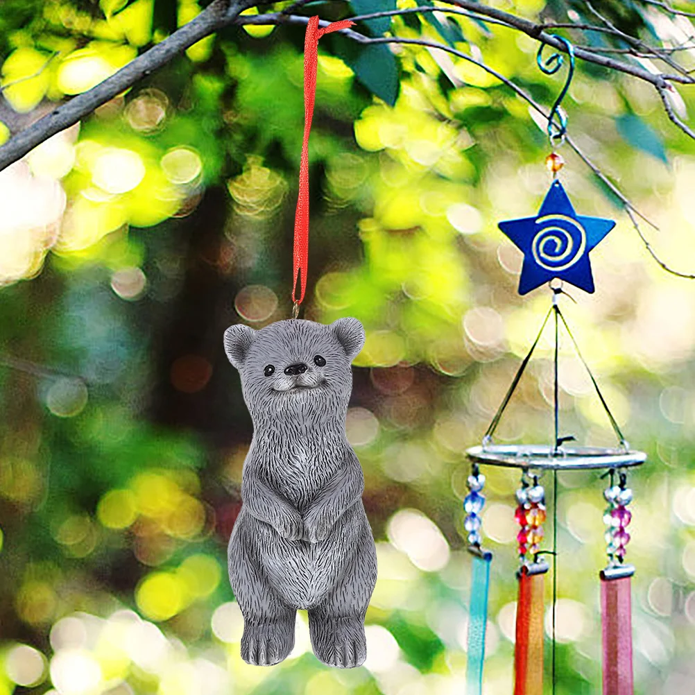 

Delicate Bear Ornament Courtyard Figure Resin Decor Desktop Ornaments Garden Statue Cute