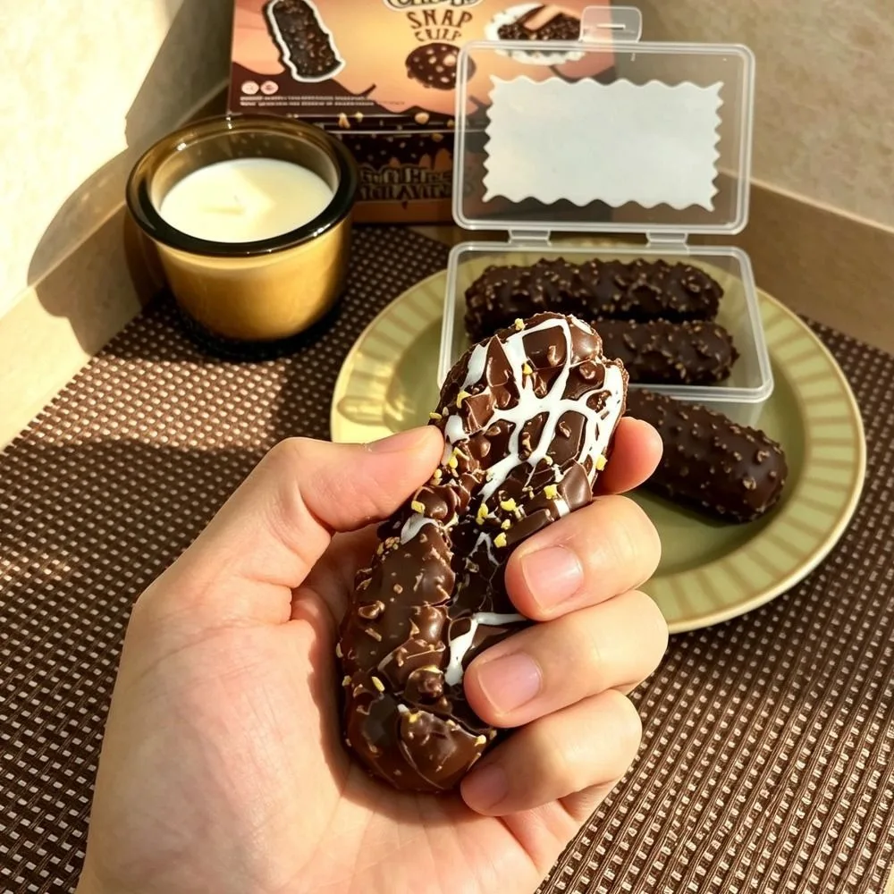 Chocolate Wax Cracking Squeeze Toy Cream Crispy Feel Crispy Stress Balls Crackable Texture Handmade Craft Soft Gel Fidget Toy