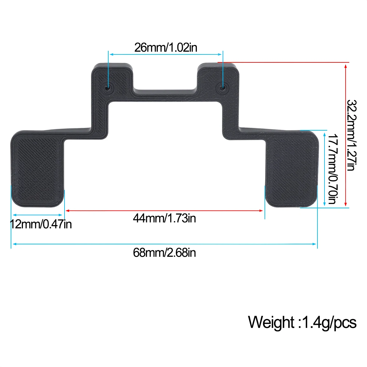 K10 Bronco SCX30 1/30 Rear Mud Flaps – 1PC Fender DIY Upgrade for RC Crawler Body Parts