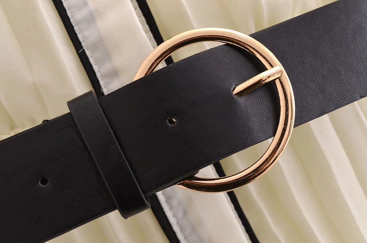 Women Pleated Chiffon Dress 2025 Female With Belt Long Dress 6P19