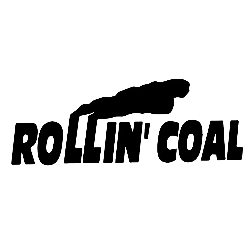 17 * 6.3cm Rolling Coal Fun Diesel Smoke Shaped Window Bumper Decoration Vinyl Waterproof Car Sticker