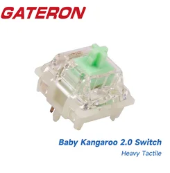 GATERON Baby Kangaroo Switch 2.0 Pre Tactile Switch SMD 5 Pin 59g High Gloss Top Housing DIY Hot Swap Gaming Mechanical Keyboard