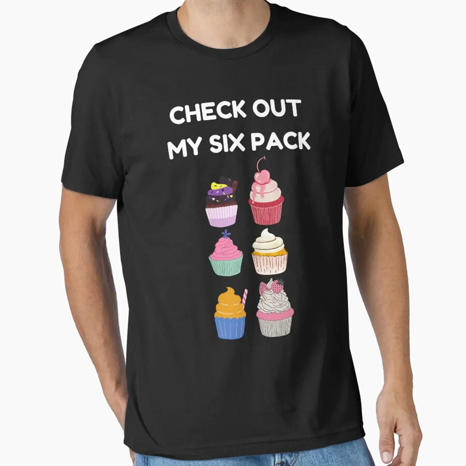 Consulta mi Six Pack de la marca momsnpops, diseñado y vendido por momsnpops, top gráfico vintage lavado y cómodo para uso diario, informal y suave para hombre.