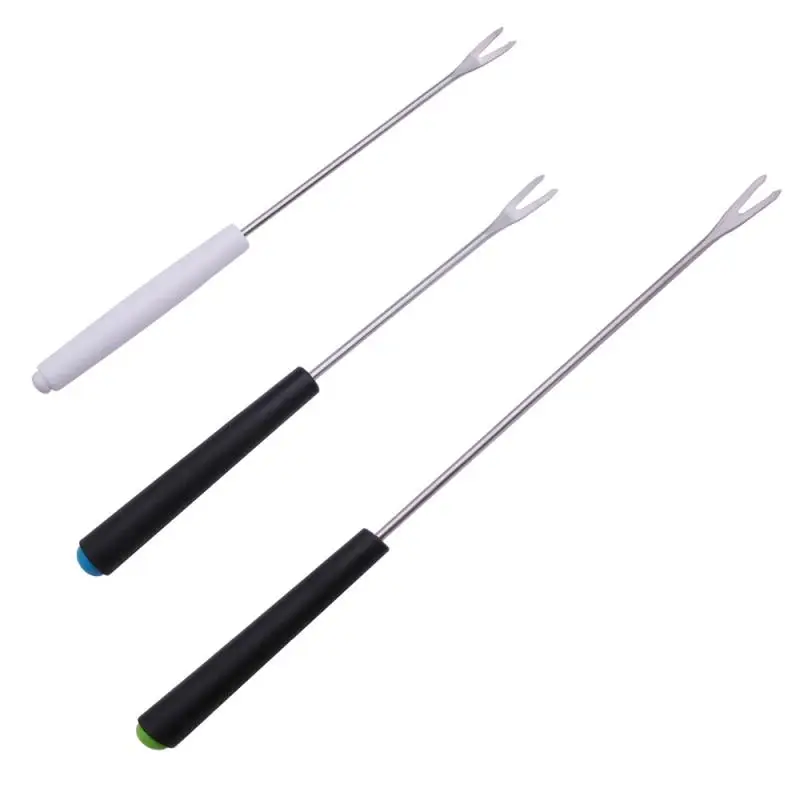 Stainless Steel Barbecue Stick Sharp And Unfavorable Barbecue Supplies White Bbq Flat Fork Durable Barbecue Fork Bbq Fork