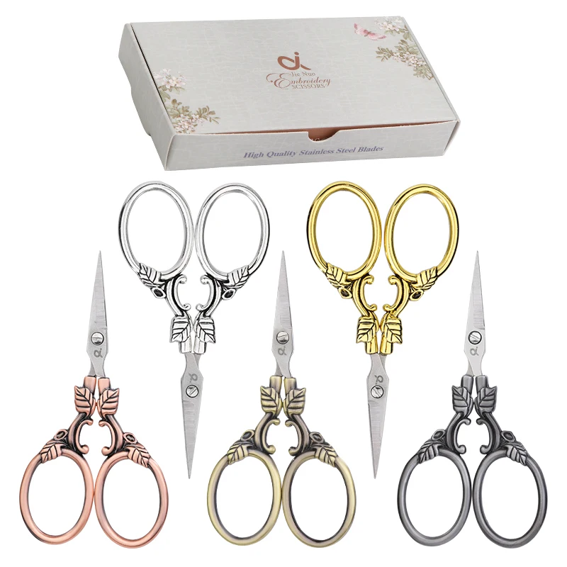 

SHWAKK New European Style Retro Embroidery Scissors Sewing Needlework DIY Craft Scissors For Fabric Sewing Cutting Shears