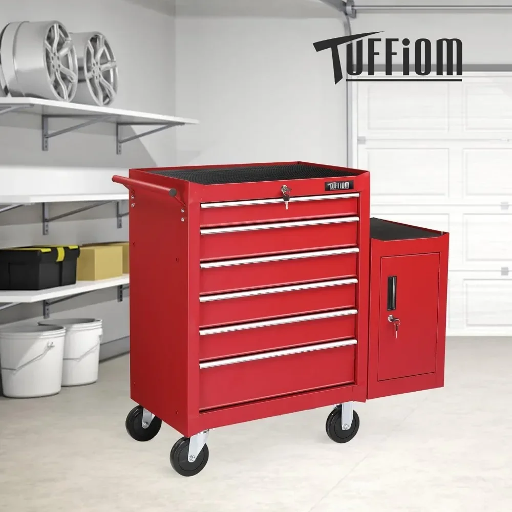 Tool Chest,5-Drawer Tool Chest w/Lock & Key,  Tool Organizer Box for Garage& Repair Shop, Tools Storage Cabinet with Wheels