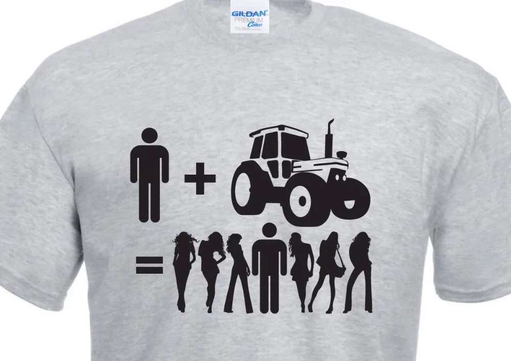 Summer Style New T Shirt Men Make My Own T Shirttractor T Shirt  Farmer Ploughing Champs Harvester Plough Button Tee Shirt