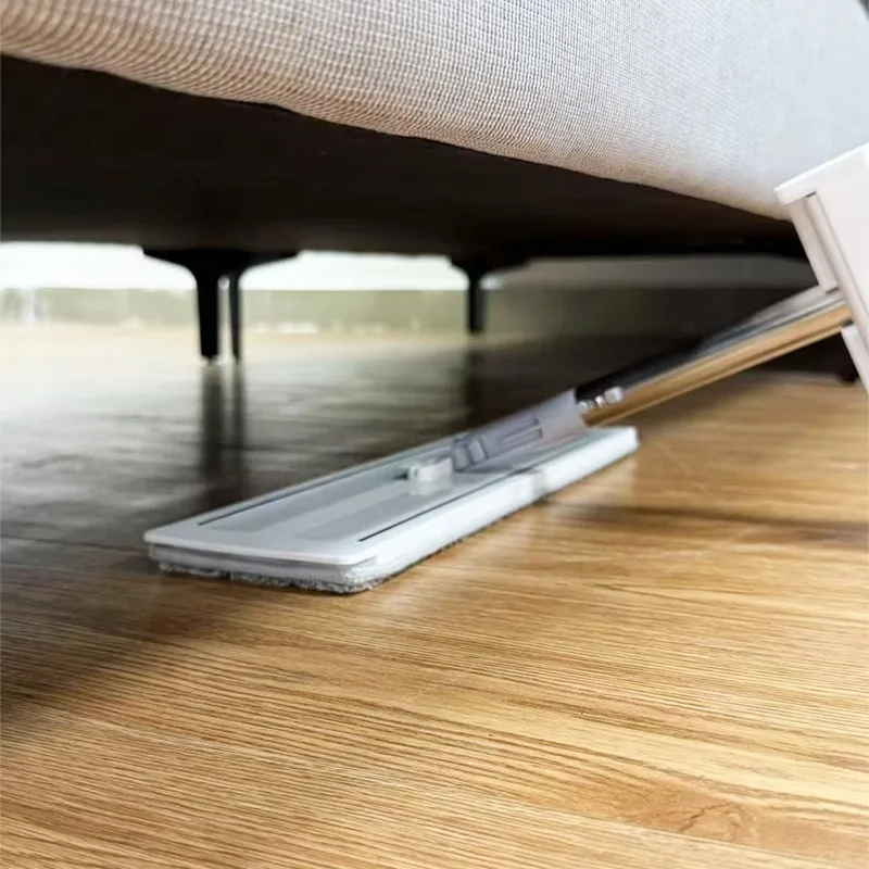 Flat-panel washable microfiber pad mop metal handle for floor and wall cleaning household items