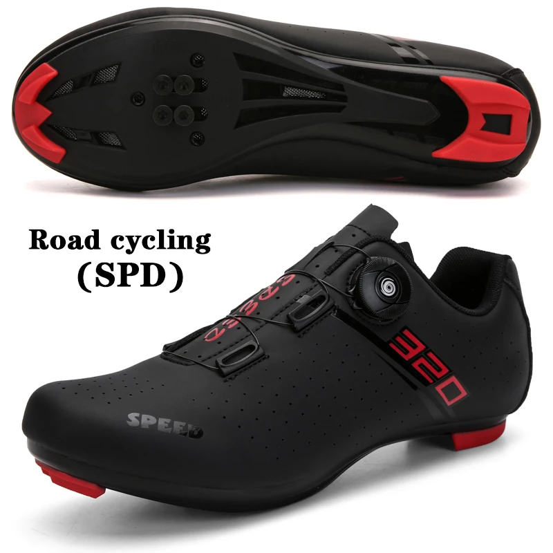 2024 New Cycling Shoes Men Outdoor Road Bike Lock Shoes Cycling Hard Sole Booster Women SPD Breathable Knob Buckle Cycling Shoes