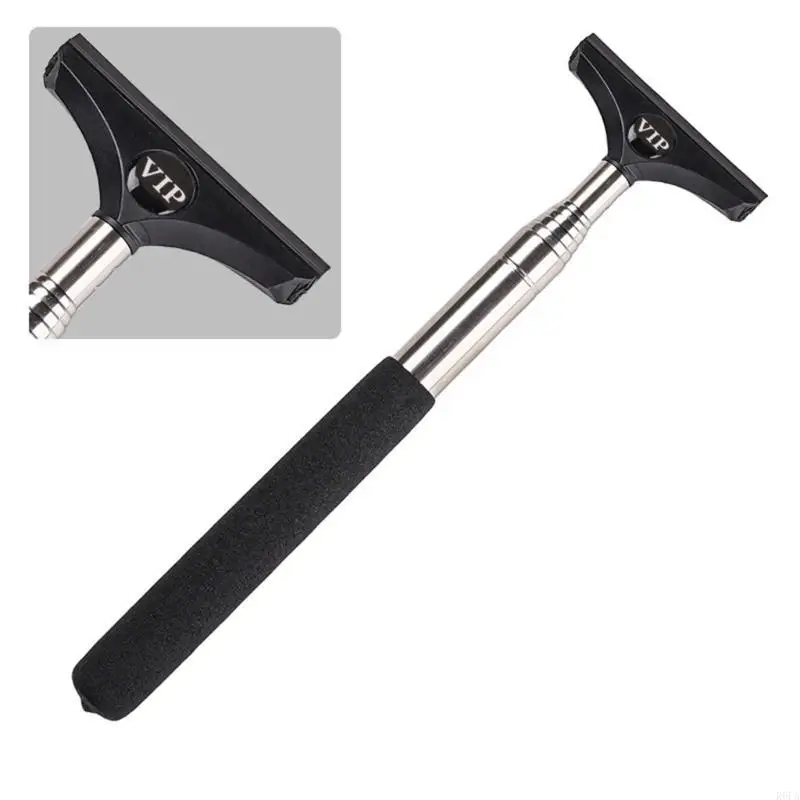 Telescopic Rearview Mirror Squeegee Retractable Rod Window Cleaner Squeegee 