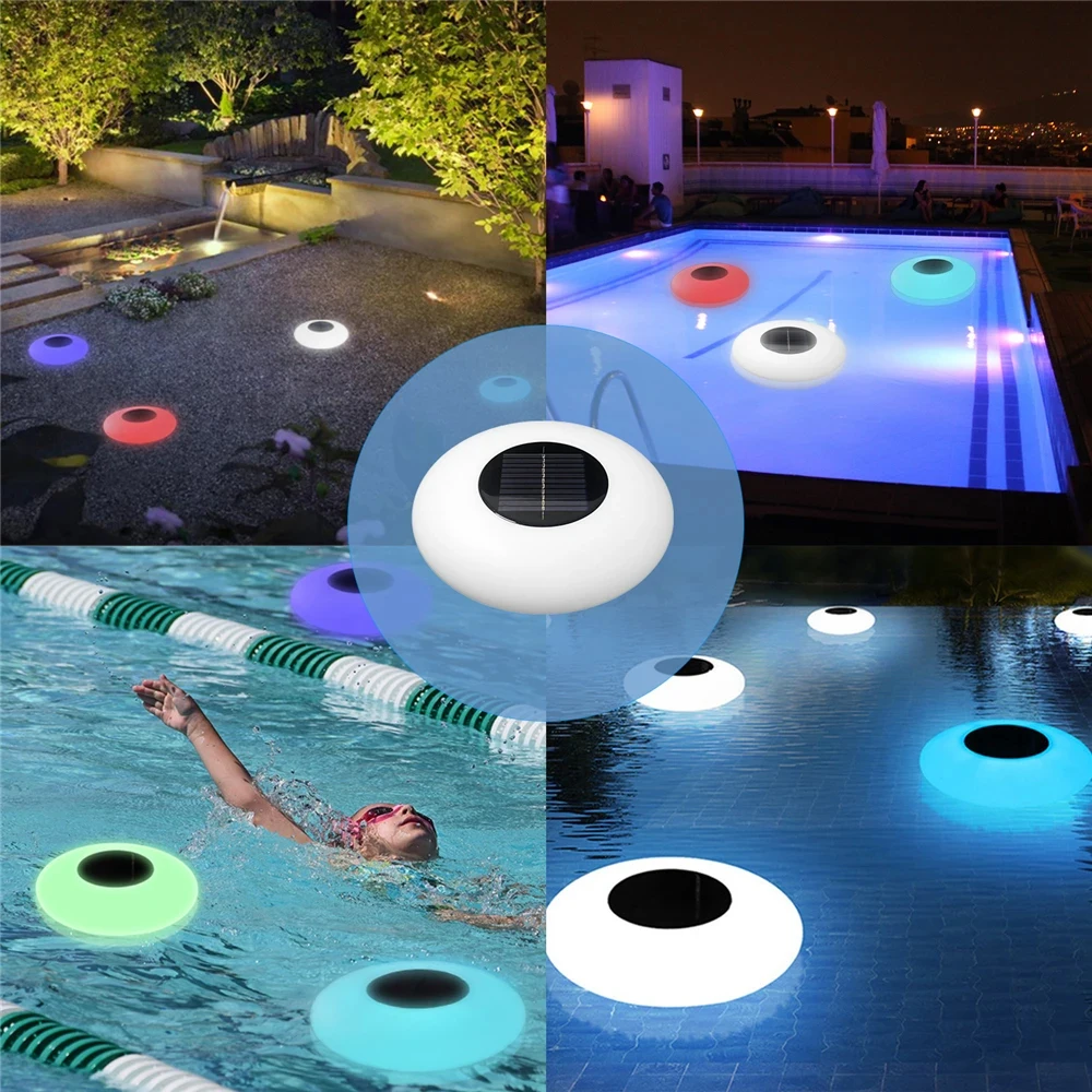 Led Courtyard Night Light Lights Yard Decor Inground Inflável Floating Underwater Waterproof Solar Party Pool Powered Romântico