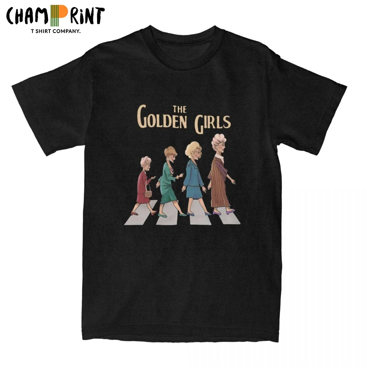 Men The Golden Girls Abbey Road T Shirts Betty White Cotton Clothes Vintage Short Sleeve Crewneck Tees Summer T-Shirt