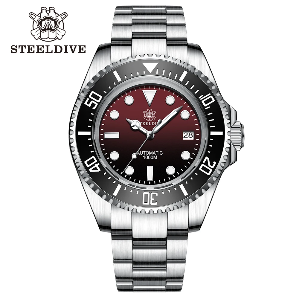 Nuevo reloj de pulsera mecánico STEELDIVE 1000M resistente al agua SD1964 Big Water Ghost reloj de lujo para hombres reloj de buceo luminoso súper