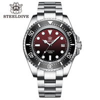 NEW Mechanical Wristwatch STEELDIVE 1000M Waterproof SD1964 Big Water Ghost Luxury Watch For Men Super Blue Luminous Diver Watch