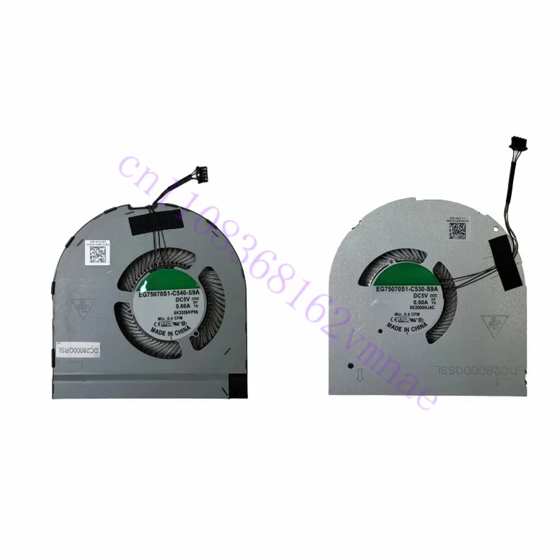 Cooling Fan for Dell Precision 7550 7560 M7550 M7560 2020 Metal fan blade
