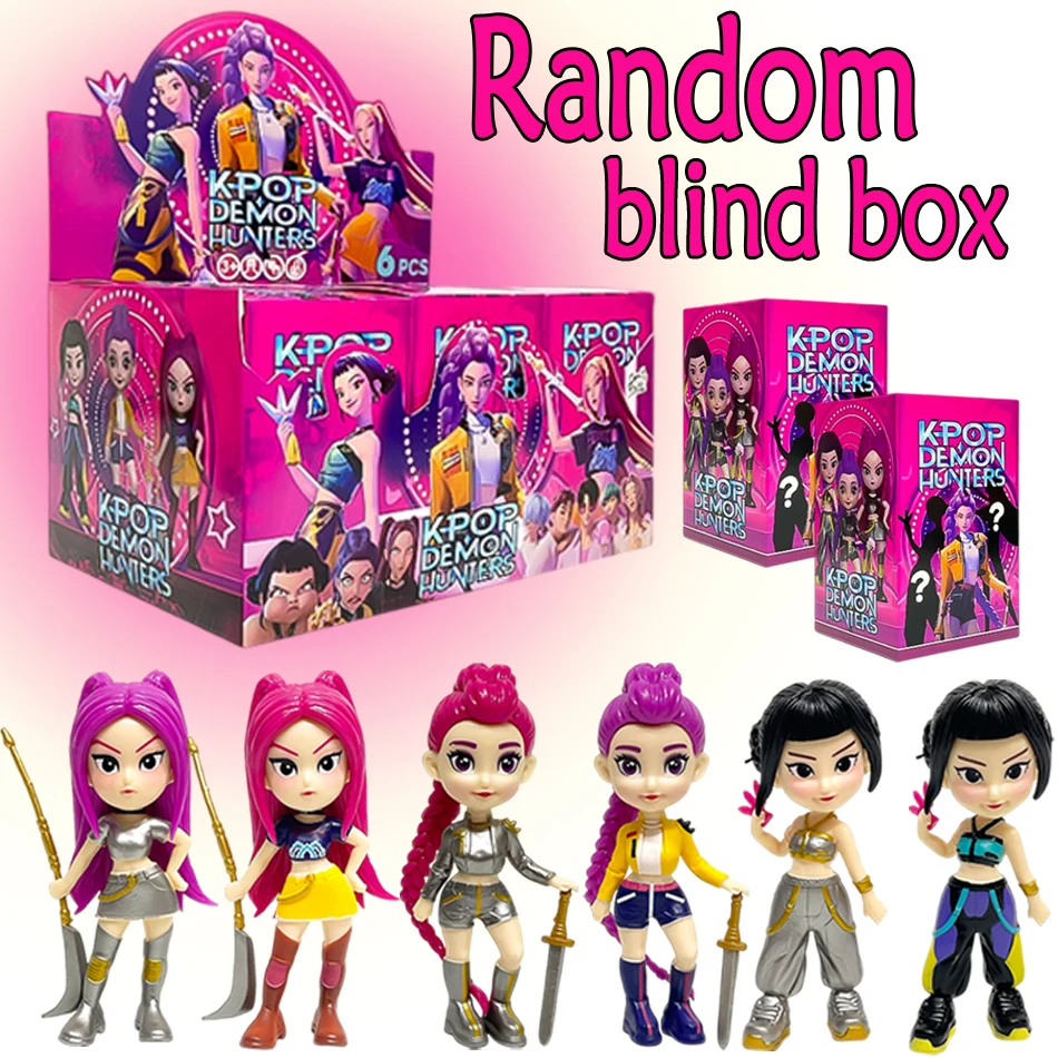 Anime Kpop Devil Hunter Blind Box Disassembly Fun Blind Bag Small statue Peripheral model Desktop Blind box decoration gift