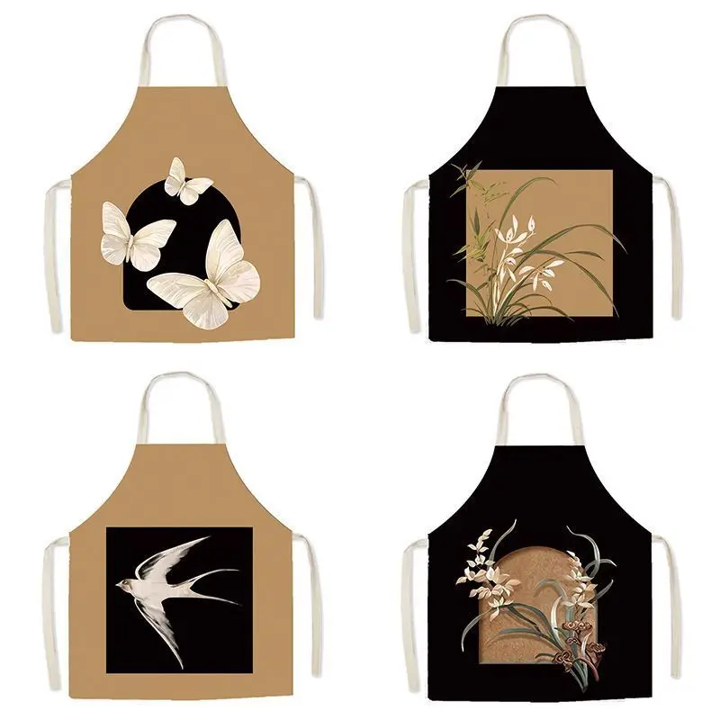 

Retro Series Nordic Style Apron Cute Cartoon Baking Kitchen Home Personality Creative Art Anti-fouling Smock