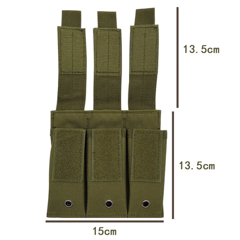 Tactical Molle 9mm Magazine Pouch Single Double Mag Bag Flashlight Knife Holder Hunting Universal Mag Holster