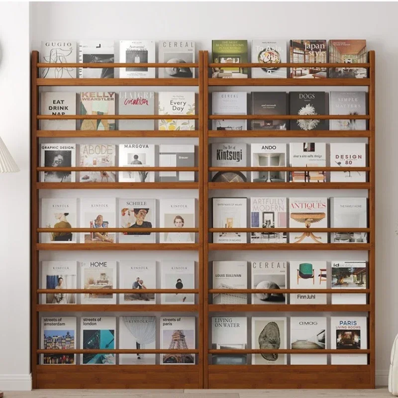 Household Goods Wall Mounted Bookshelf, Multi-layer Ultra-thin Bookshelf, Narrow Seam Picture Book And Magazine Storage Shelf