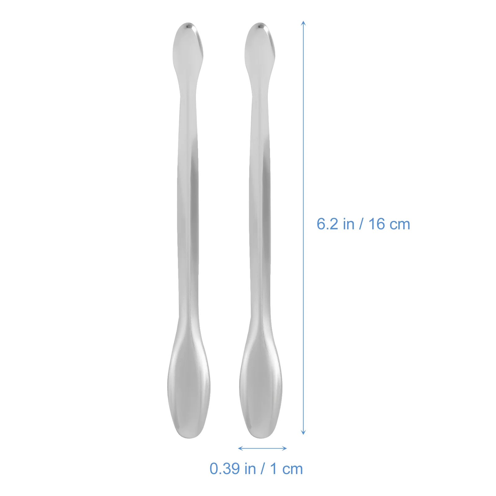 10 Pcs Stainless Steel Medicine Spoon Ice Cream Laboratory Scoop Stirring Small Sampling Mixing Baby Measuring Double-head