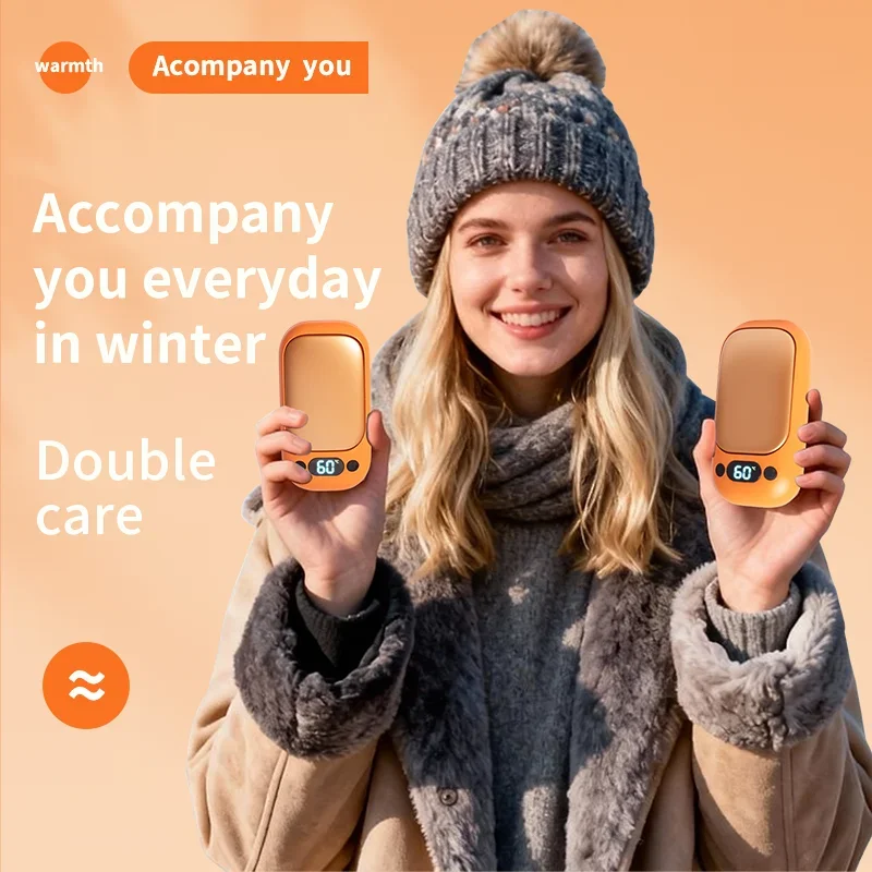 Magnetic Hand Warmer Rechargeable - 4 Colors (Orange/Pink/White/Black) Fast Heating 2-in-1 Pocket Heater for Winter Outdoor - view 3