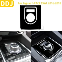For Jaguar F-PACE X761 2016-2018 Accessories Piano Black Plastic Car Interior Gear Shifting Panel Trim Sticker LHD RHD