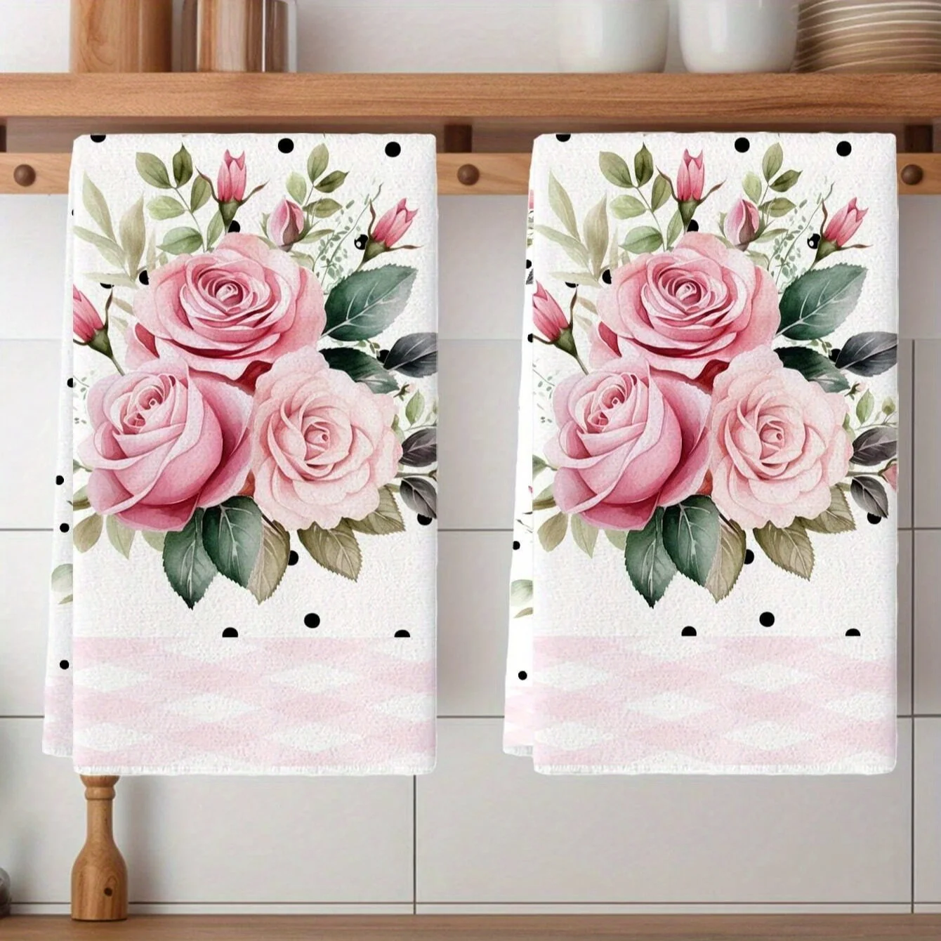 2Pcs, Polka Dot Light Pink Pat - đánh giá và giá Home Cooking Cookbook