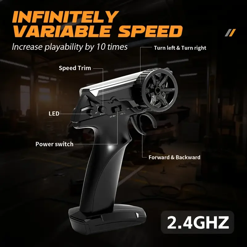 4WD Remote Control Drift Car Full Size 1:24 Mini RC Racing Car Model 2.4Ghz 20KM/H High Speed ​​RC Car with Extra Tires Toy Gift