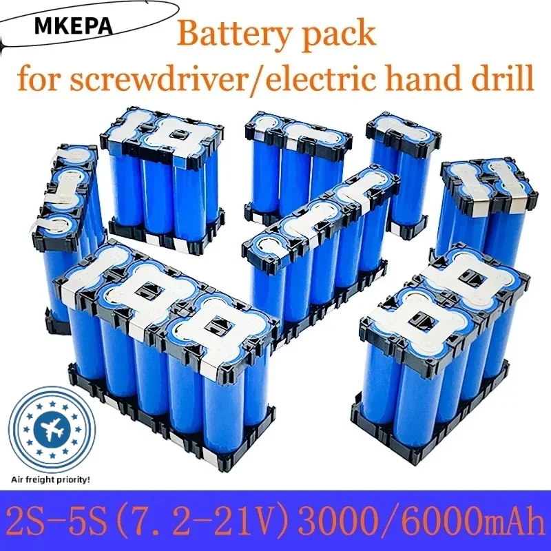 2S1P 2S1P 3S1P 3S2P 4S1P 4S2P 5S2P 18650 battery pack custom 18650 battery welding 3000/ 6000mah battery pack 7.4V to 21V.