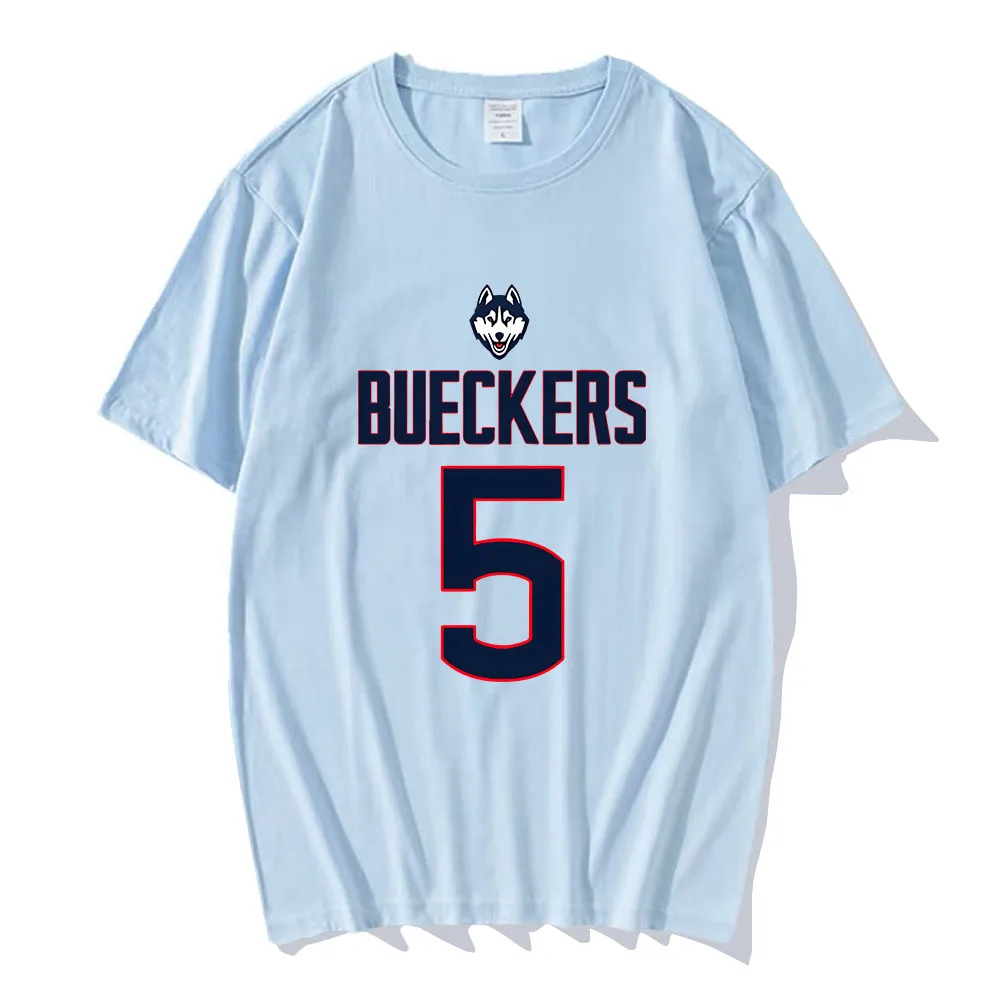 Paige Bueckers Number 5 T-shirts Basketball Player Casual Mens Tee-shirt Short Sleeve Round Neck Tshirts Graphic Printing Tees