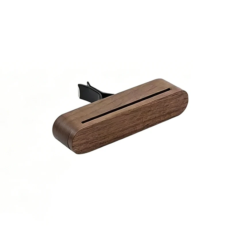 Auto Air Outlet Perfume Freshener Car Aroma Diffuser Vent Clip Wood Essential Oil Aromatherapy Holder with Fiber Diffuser Sticks