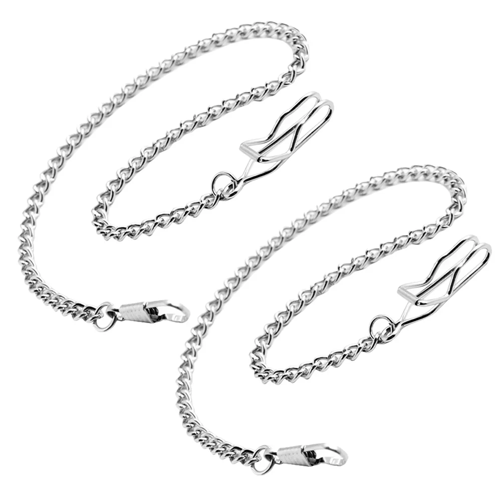 

2Pcs Vintage Pocket Watch Chains Metal Durable Wallet Chain Clothing Chain for Men Retro Watch Accessories Pocket Watches Supply