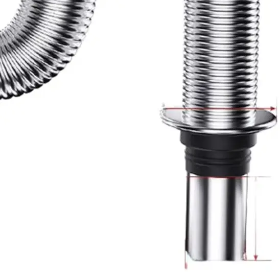 

Upgrade 304 Stainless Steel Kitchen Sink Drain Pipe 40cm Anti-Odor Leak Proof Design For Home Improvement Plumbing System