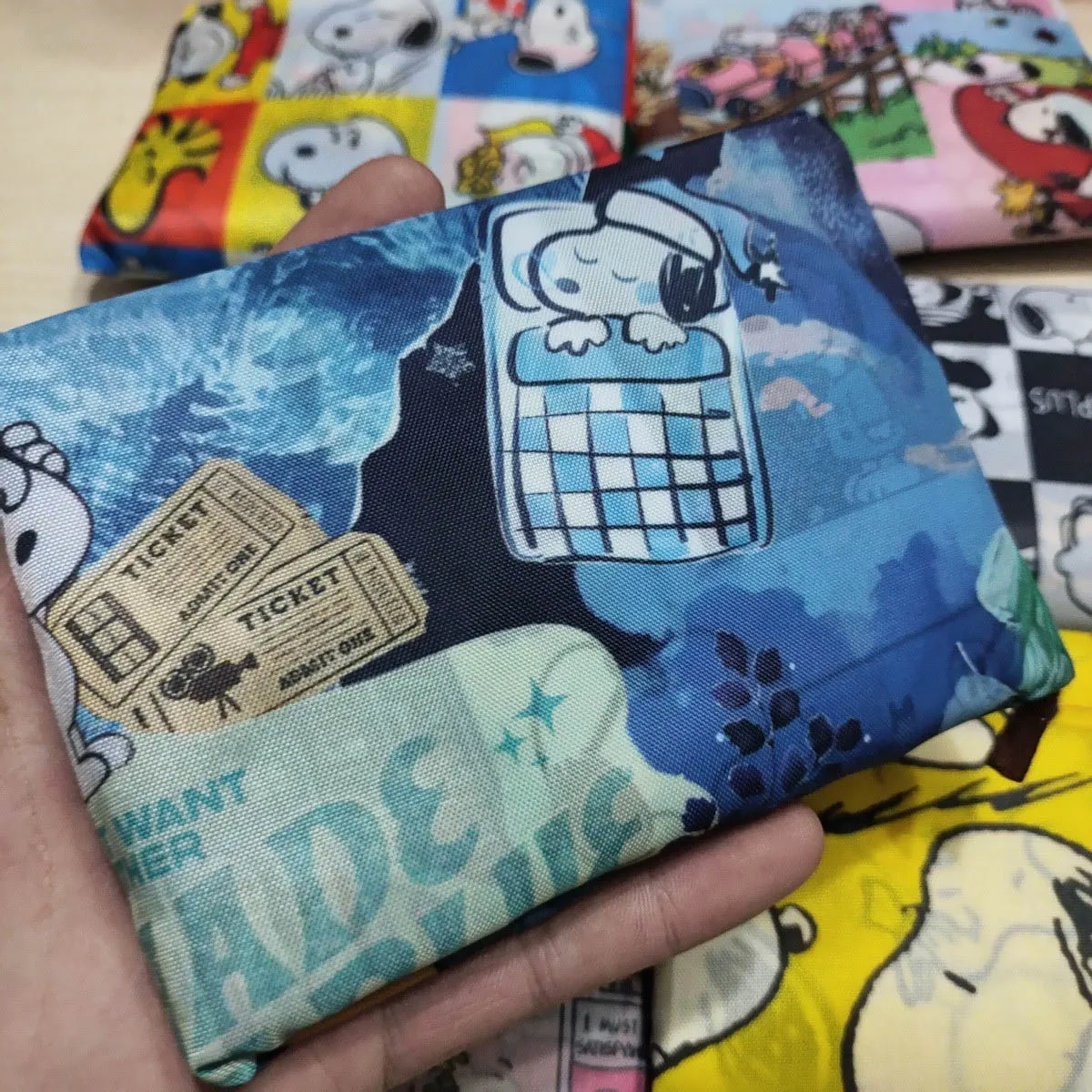 Cartoon Snoop Y Folding Shopping Bag Cute Cartoon Reusable Eco Friendly Tote Bag For Daily Grocery Storage Gifts Hot Selling view 4