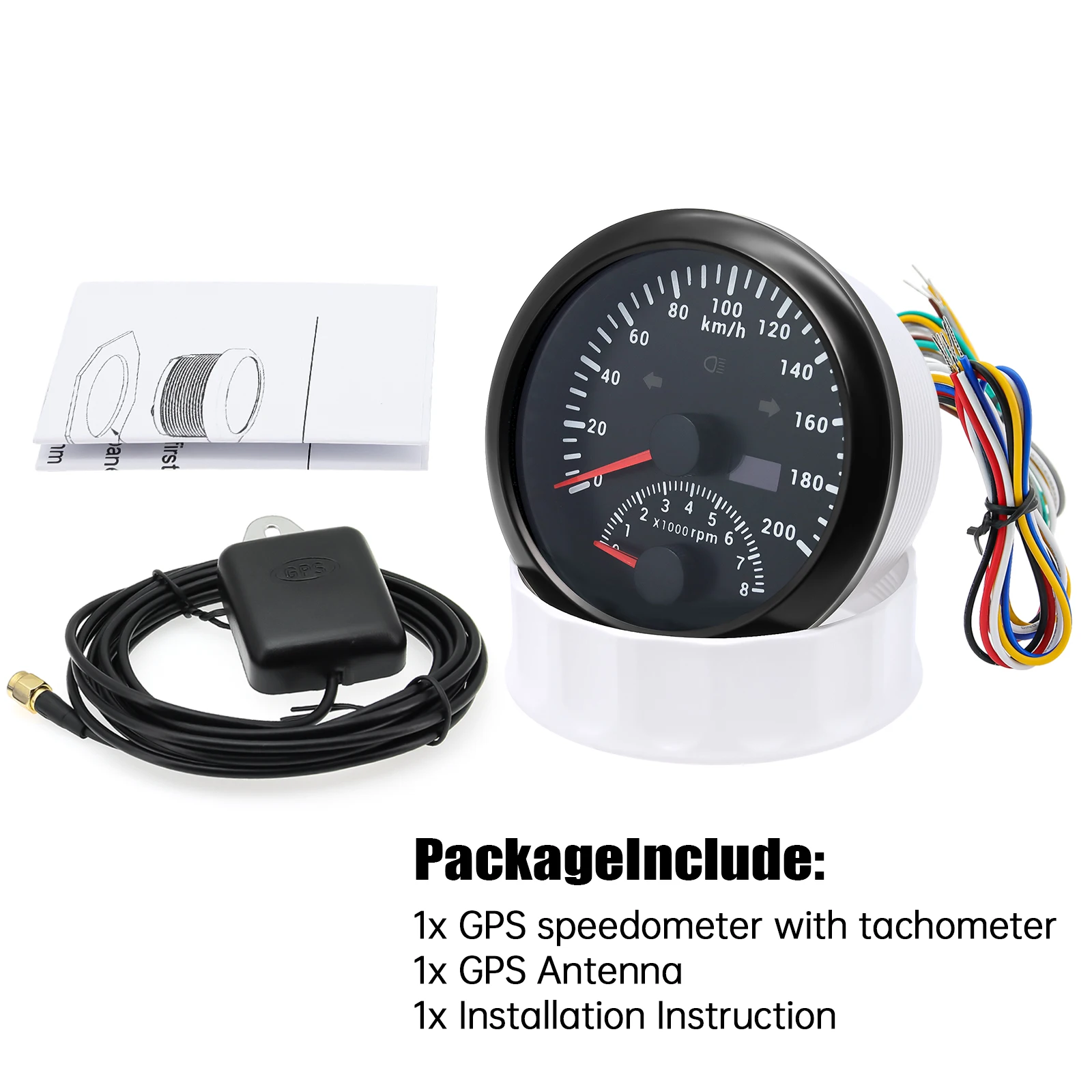 NEW 85mm Water Temperature Meter Oil Pressure Fuel Level Voltage 4In1 Multifunctional Gauge Oil Press Sensor For Car Boat 8~16V
