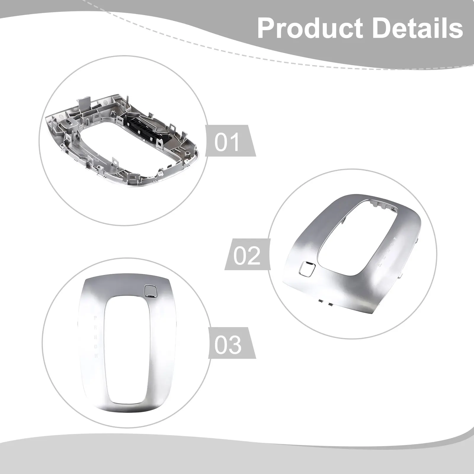 For Car Interior Bezel Trim Center Gear Shifter Shifter Trim Color Silver Factory Specifications High Reliability