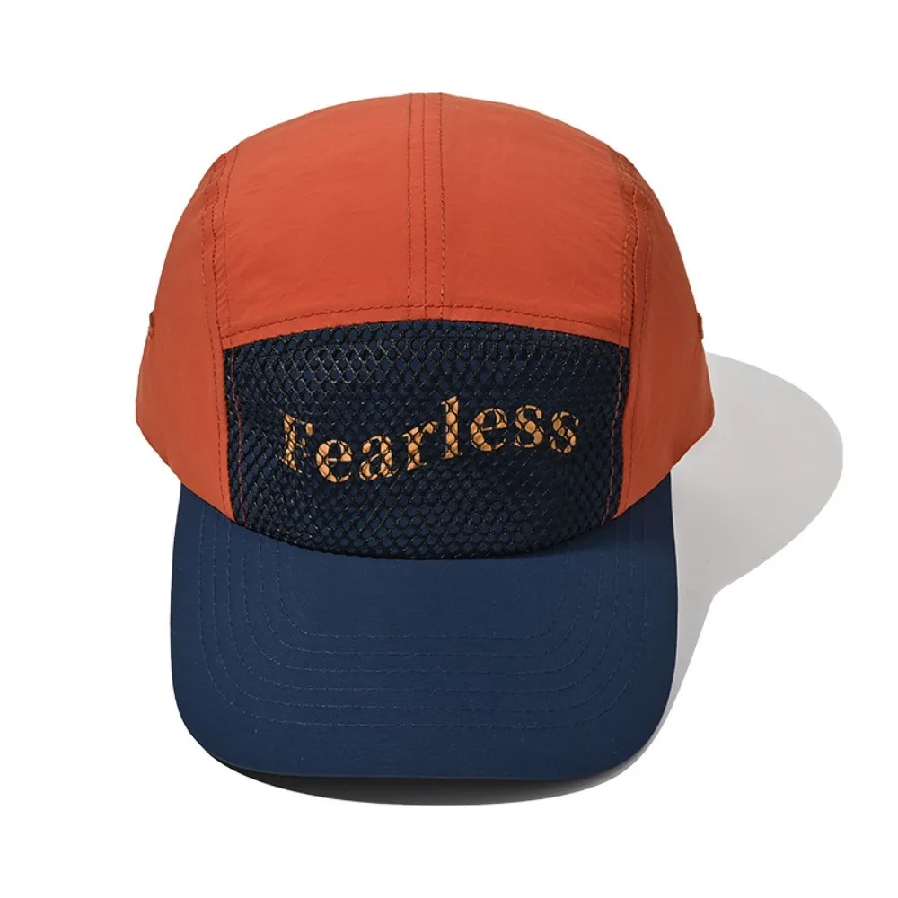Unisex Color - blocked Five - panel Caps by Trendy Brand Quick - drying Waterproof Utility Japanese - style Brimmed Hats