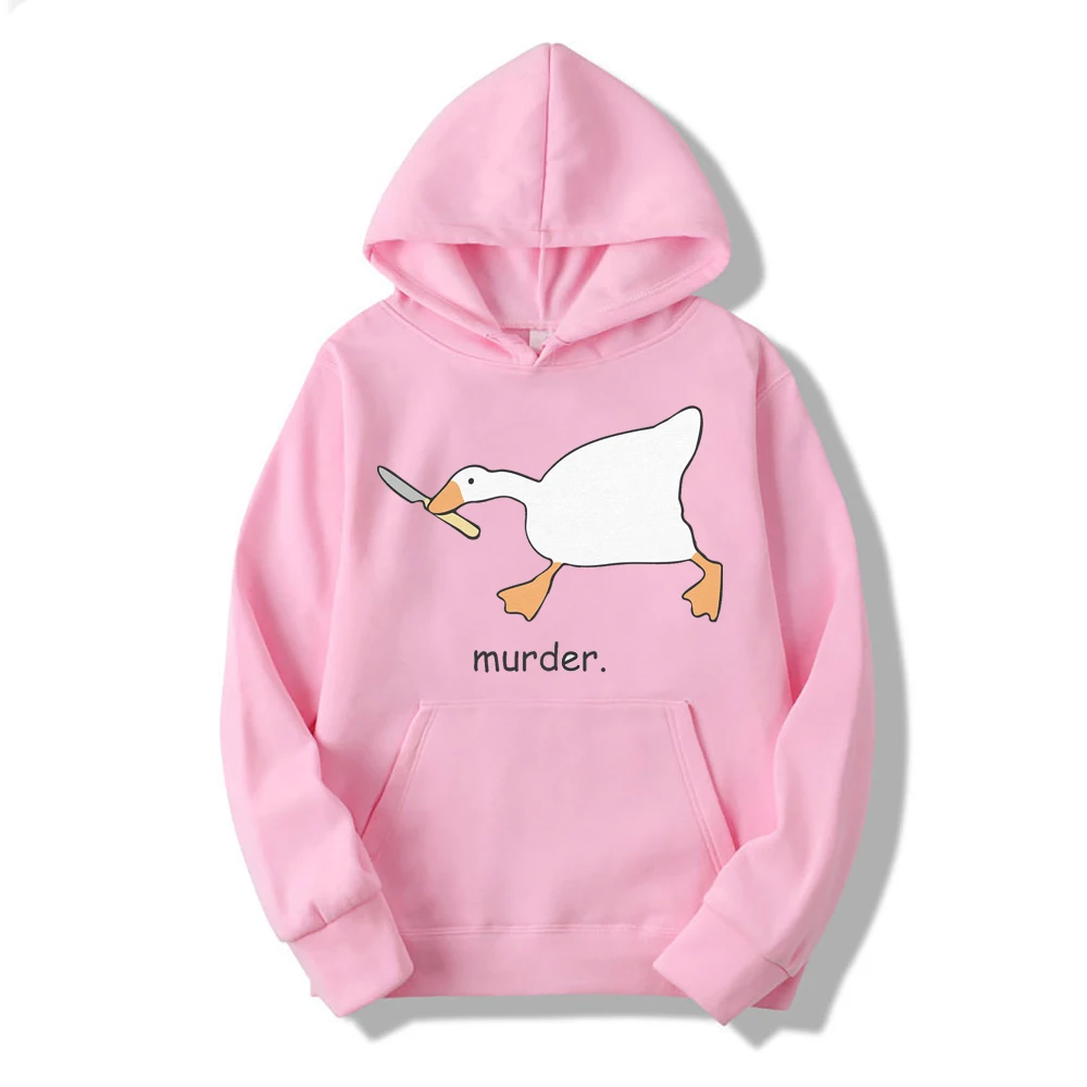 Murder Goose Hoodies Funny Print  Meme Goose Aesthetic Sweatshirt Hoodie