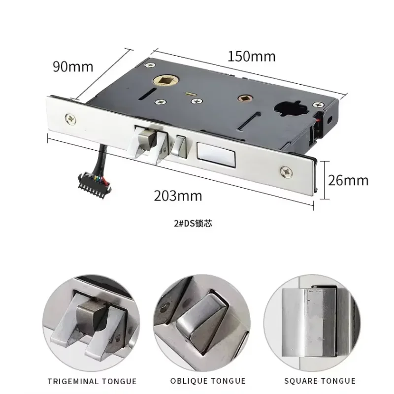 Security Cerradura Electronic US ANSI Mortise Motel Hotel Lock System Smart Door Lock with Management Software System