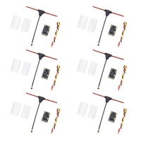 6PCS ELRS Receiver 2.4Ghz NANO Expresslrs Receiver CRSF With T-Type Antenna For RC FPV Traversing Drones Parts